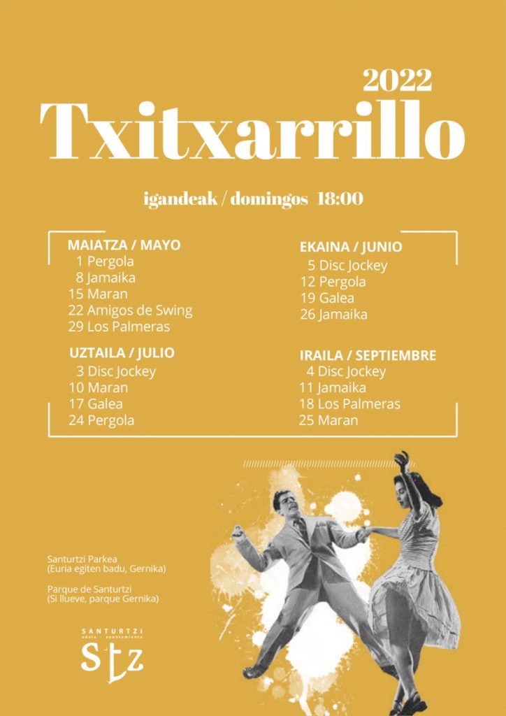 calendario de txitxarrillos Santurtzi 2022 bailables